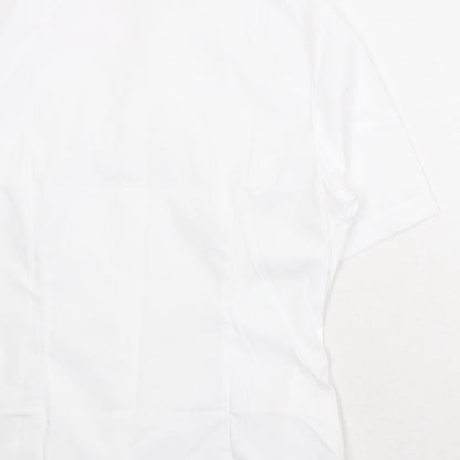 Womens UK Size 12 Disley White Basic Button-Up