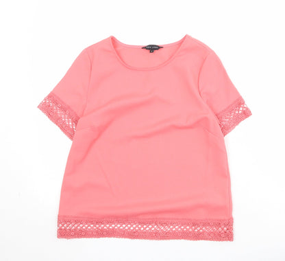 Womens UK Size 6 New Look Pink Basic T-Shirt