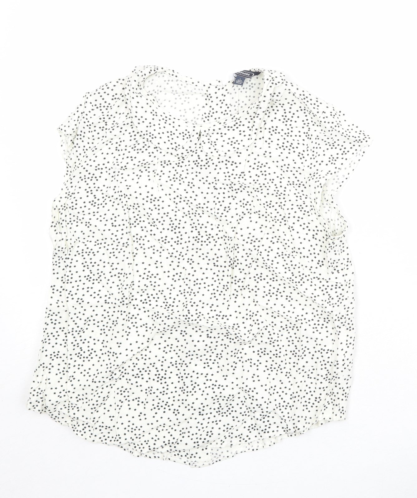 Womens UK Size 14 Amphora Ivory Basic Blouse