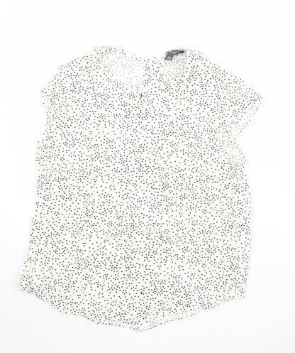 Womens UK Size 14 Amphora Ivory Basic Blouse