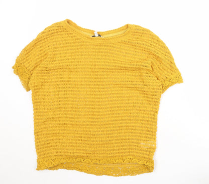 Womens UK Size 12 NEXT Yellow Pullover Jumper