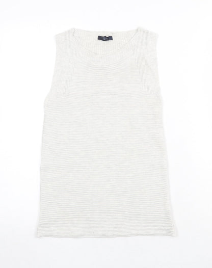 Gap Womens Grey Boat Neck Polyester Pullover Jumper Size S - Textured