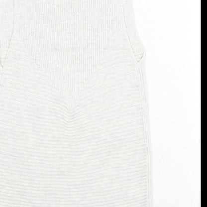 Gap Womens Grey Boat Neck Polyester Pullover Jumper Size S - Textured