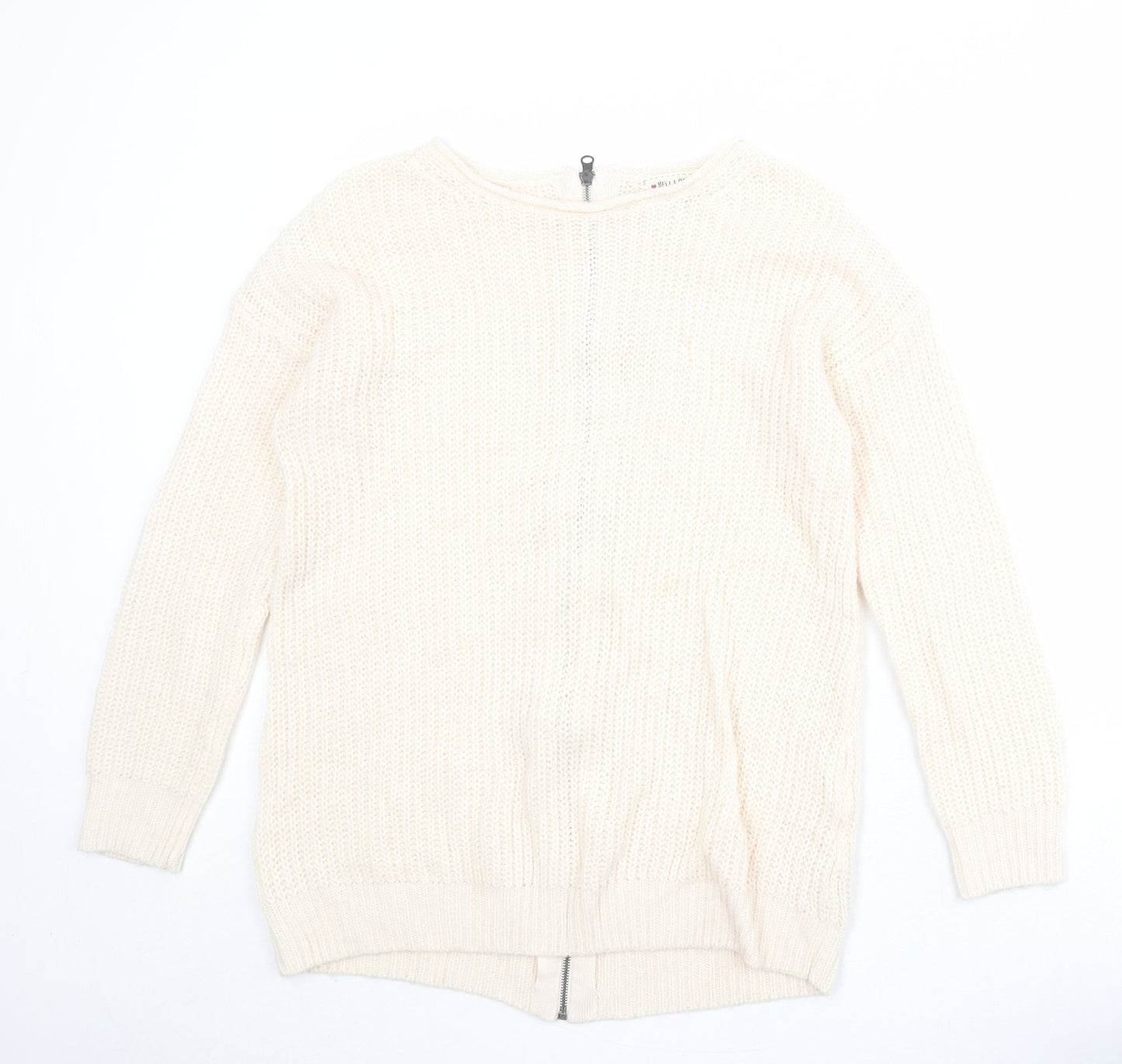 Womens UK Size M New Look Beige Pullover Jumper