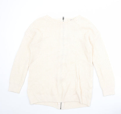 Womens UK Size M New Look Beige Pullover Jumper