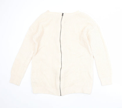 Womens UK Size M New Look Beige Pullover Jumper