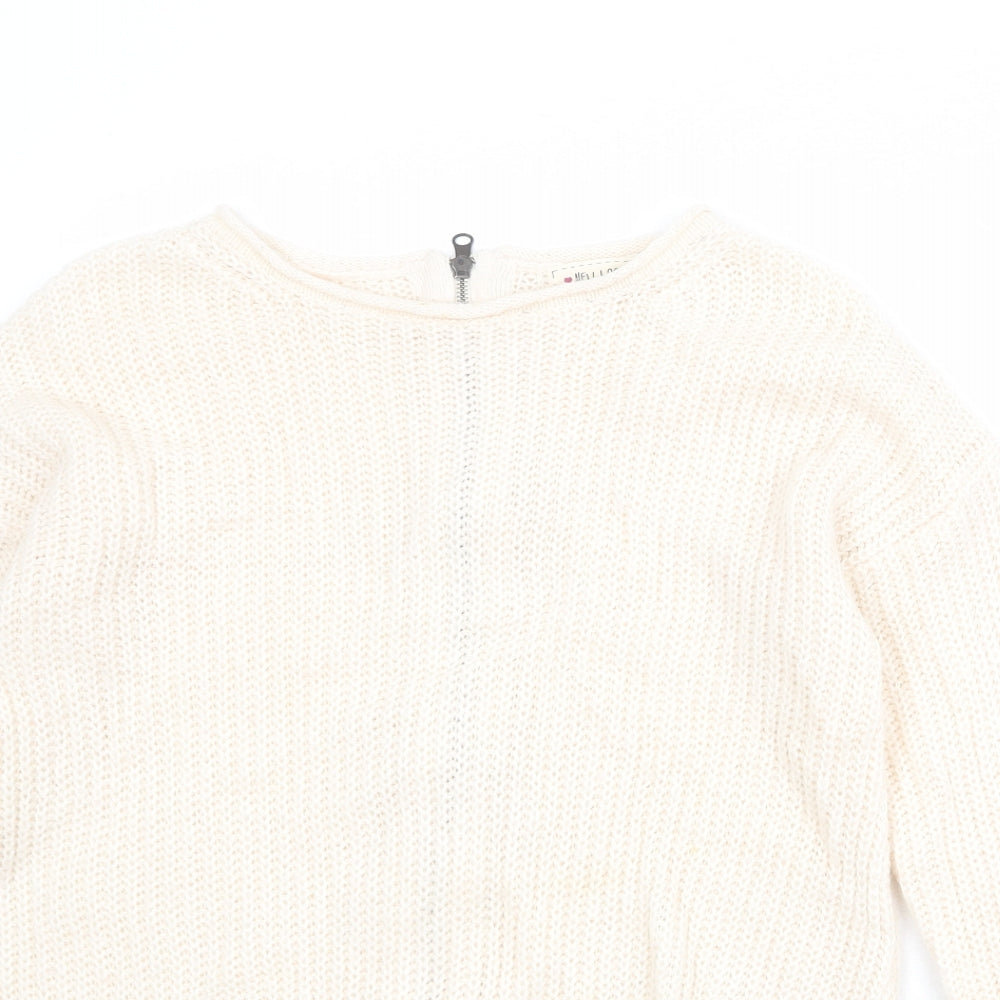 Womens UK Size M New Look Beige Pullover Jumper