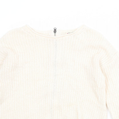 Womens UK Size M New Look Beige Pullover Jumper