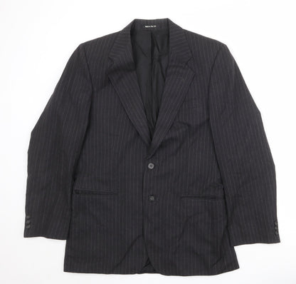 Mens UK Size 38 St Michael Regular Black Suit Jacket