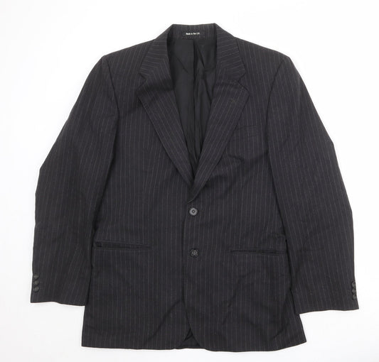 Mens UK Size 38 St Michael Regular Black Suit Jacket