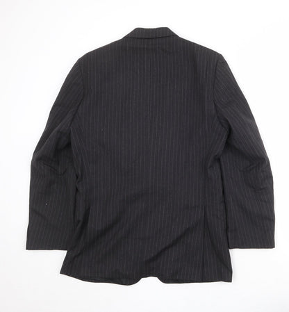 Mens UK Size 38 St Michael Regular Black Suit Jacket