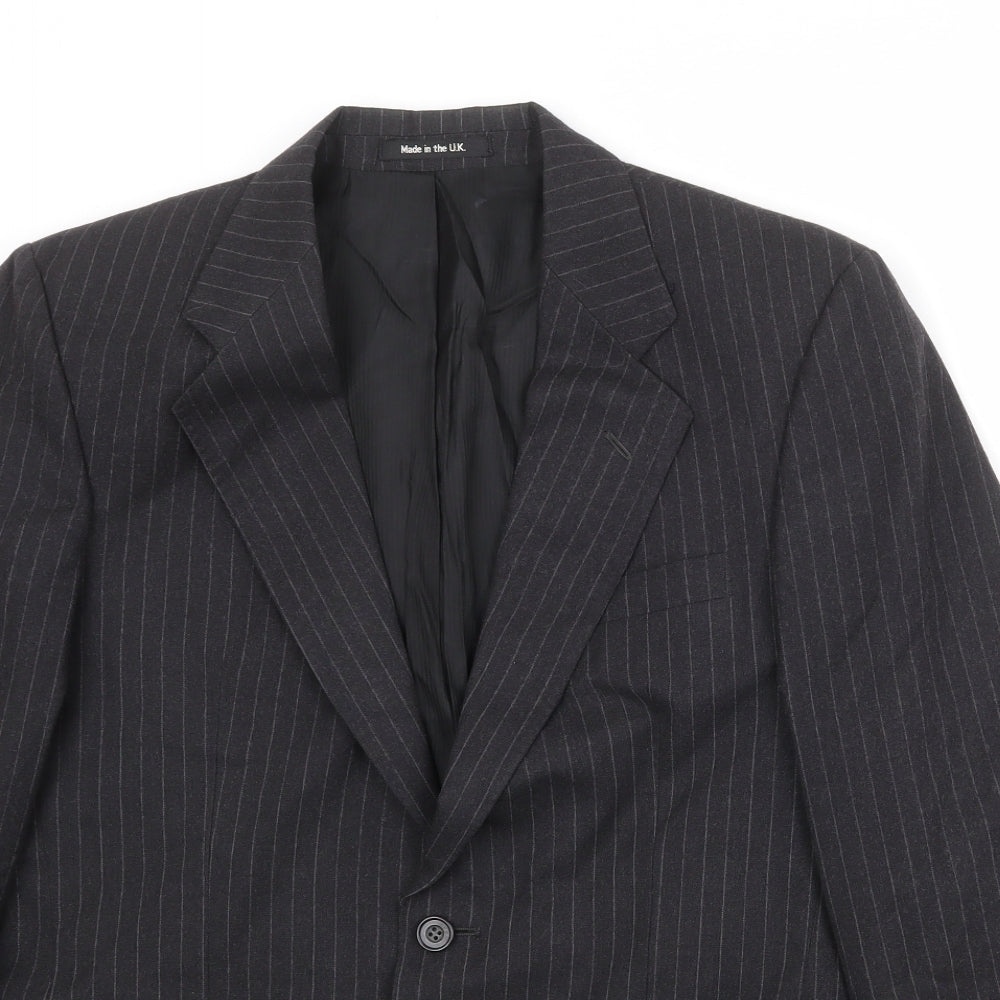 Mens UK Size 38 St Michael Regular Black Suit Jacket