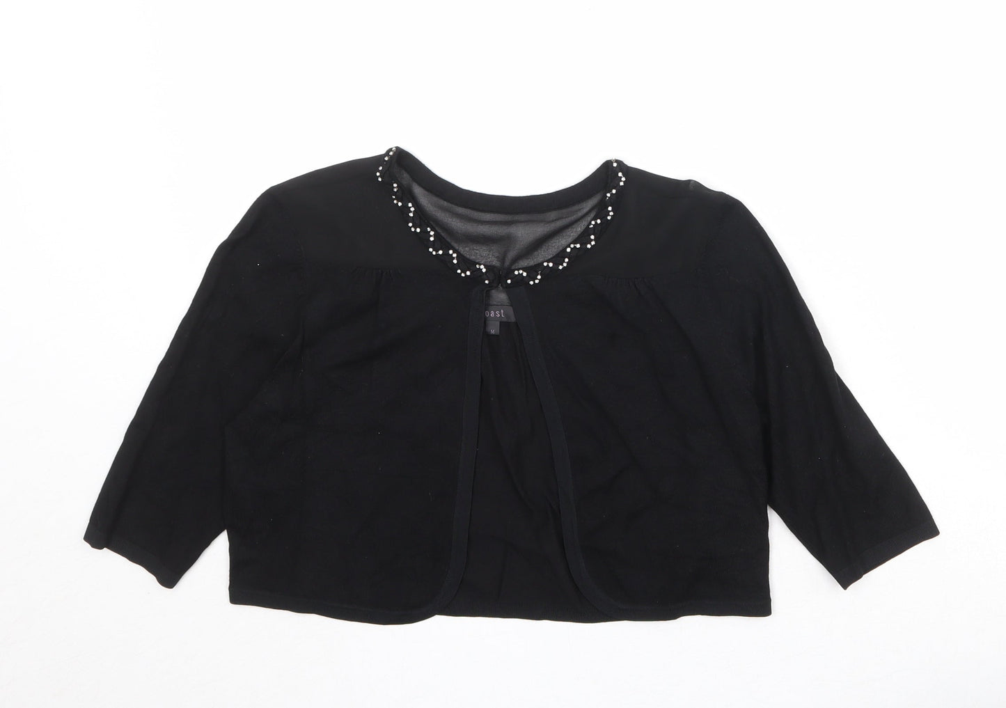 Womens UK Size M Coast Black Shrug Jumper