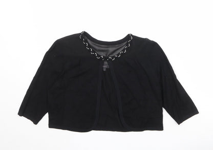 Womens UK Size M Coast Black Shrug Jumper