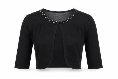 Womens UK Size M Coast Black Shrug Jumper