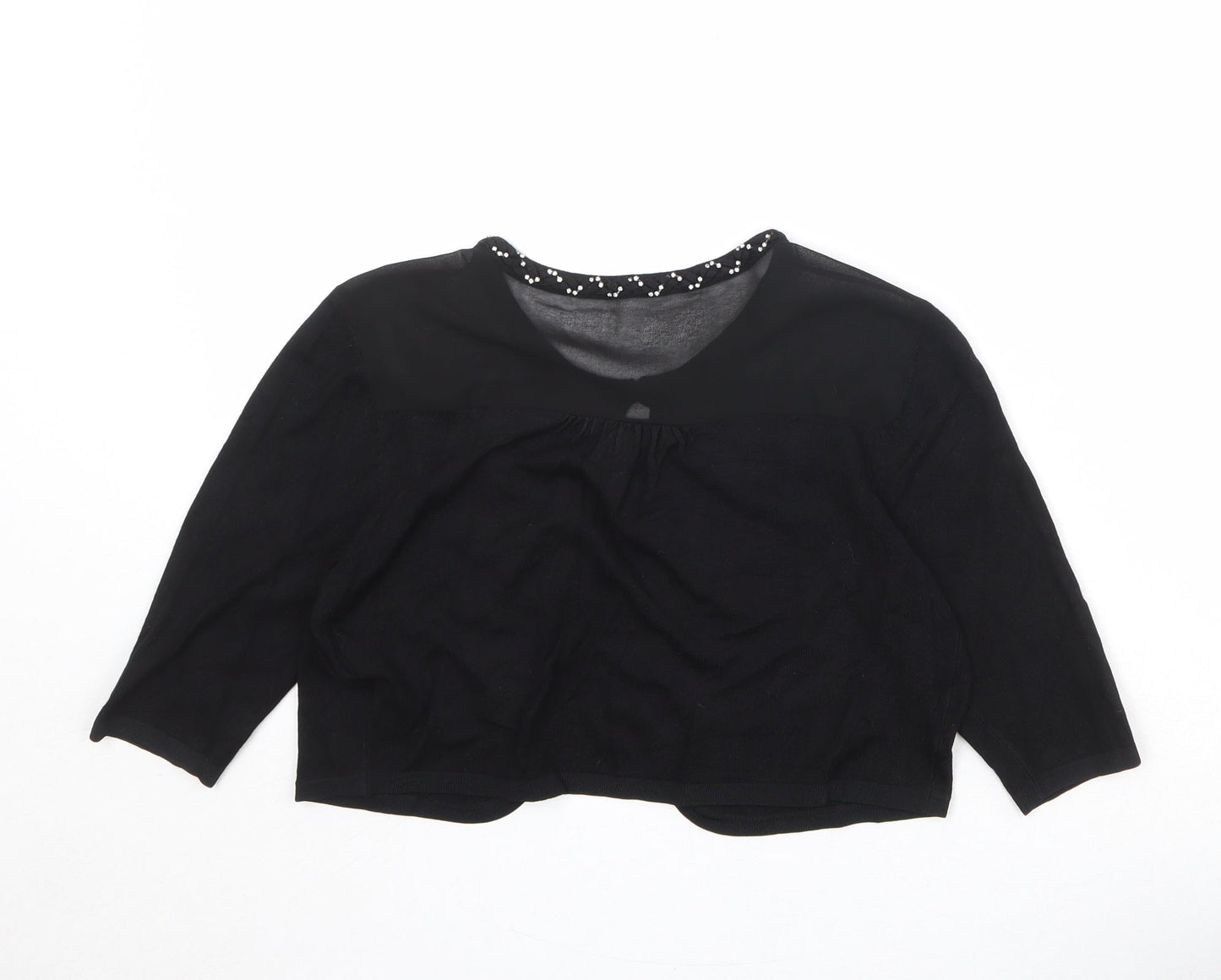 Womens UK Size M Coast Black Shrug Jumper