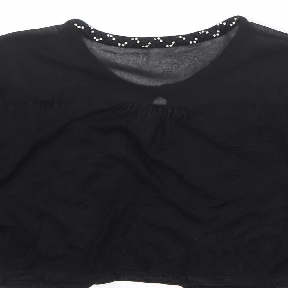 Womens UK Size M Coast Black Shrug Jumper