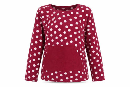 Anne Klein Womens Red Polka Dot Polyester Top One Piece Size M Pullover