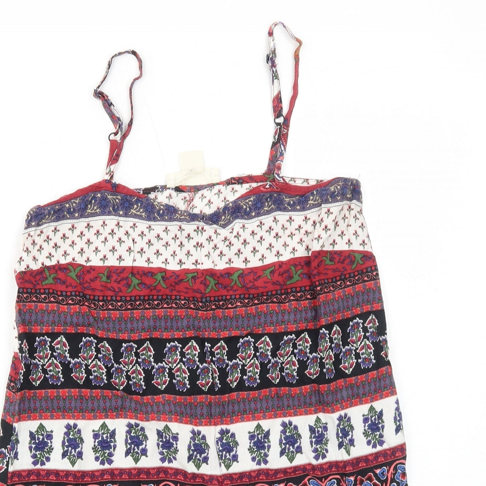 Staring at Stars Womens Red Paisley Viscose Playsuit One-Piece Size M Pullover