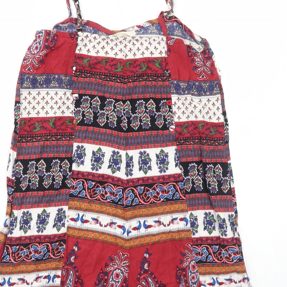 Staring at Stars Womens Red Paisley Viscose Playsuit One-Piece Size M Pullover