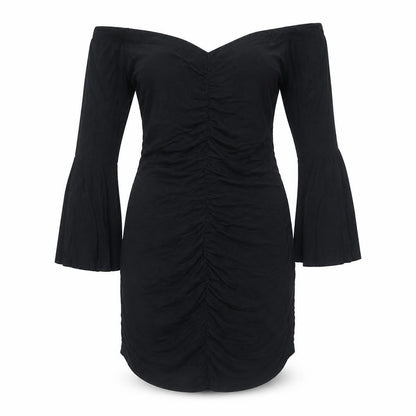 ASOS Womens Black Viscose A-Line Size 12 Off the Shoulder Pullover