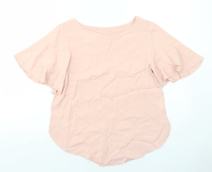 Womens UK Size 6 H&M Pink Basic T-Shirt