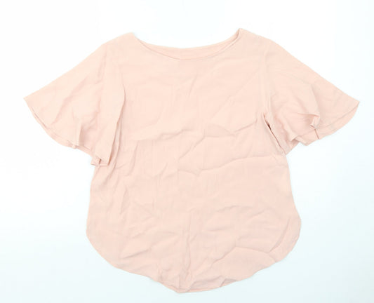 Womens UK Size 6 H&M Pink Basic T-Shirt