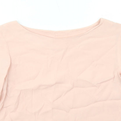 Womens UK Size 6 H&M Pink Basic T-Shirt