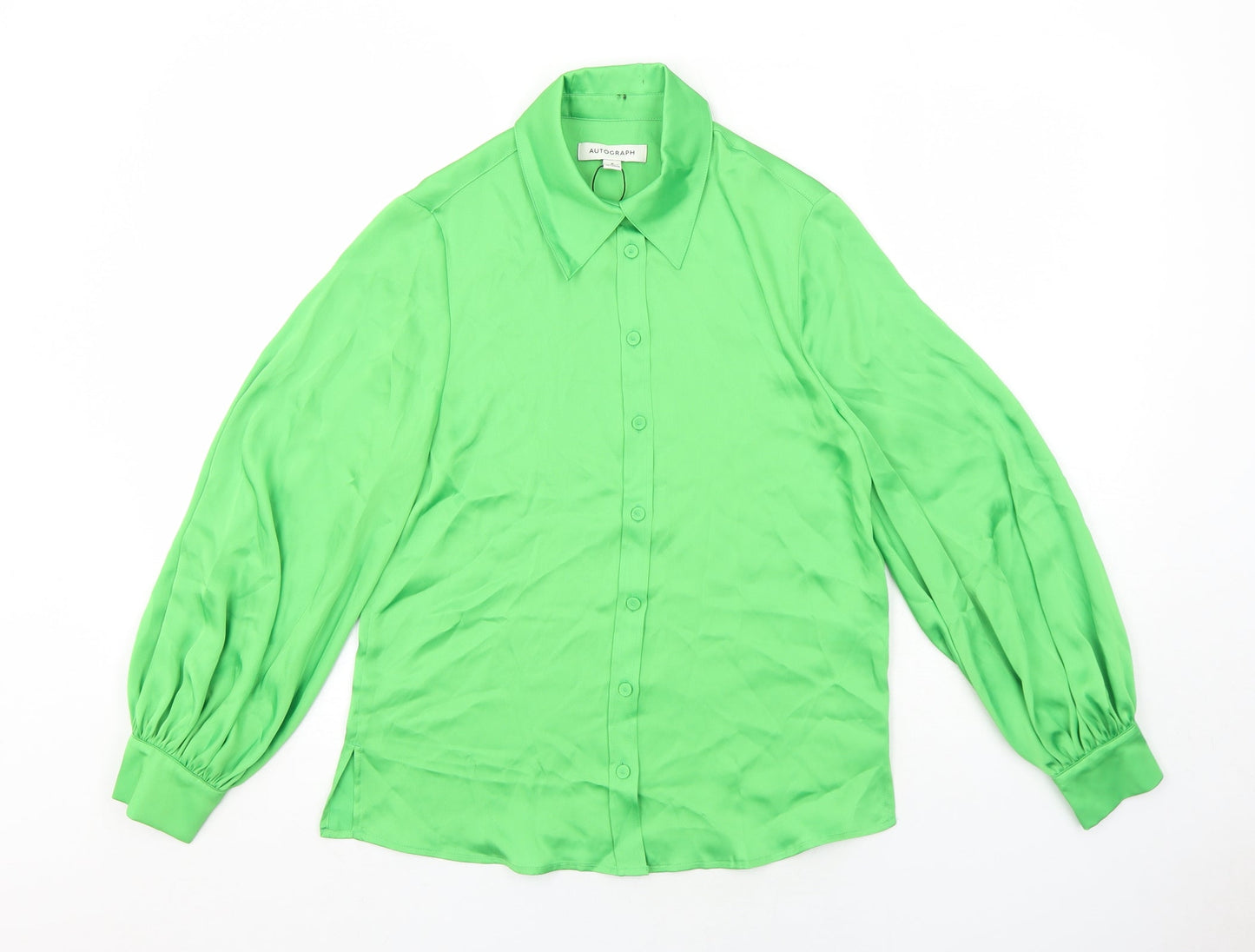 Womens UK Size 6 Marks and Spencer Green Basic Button-Up