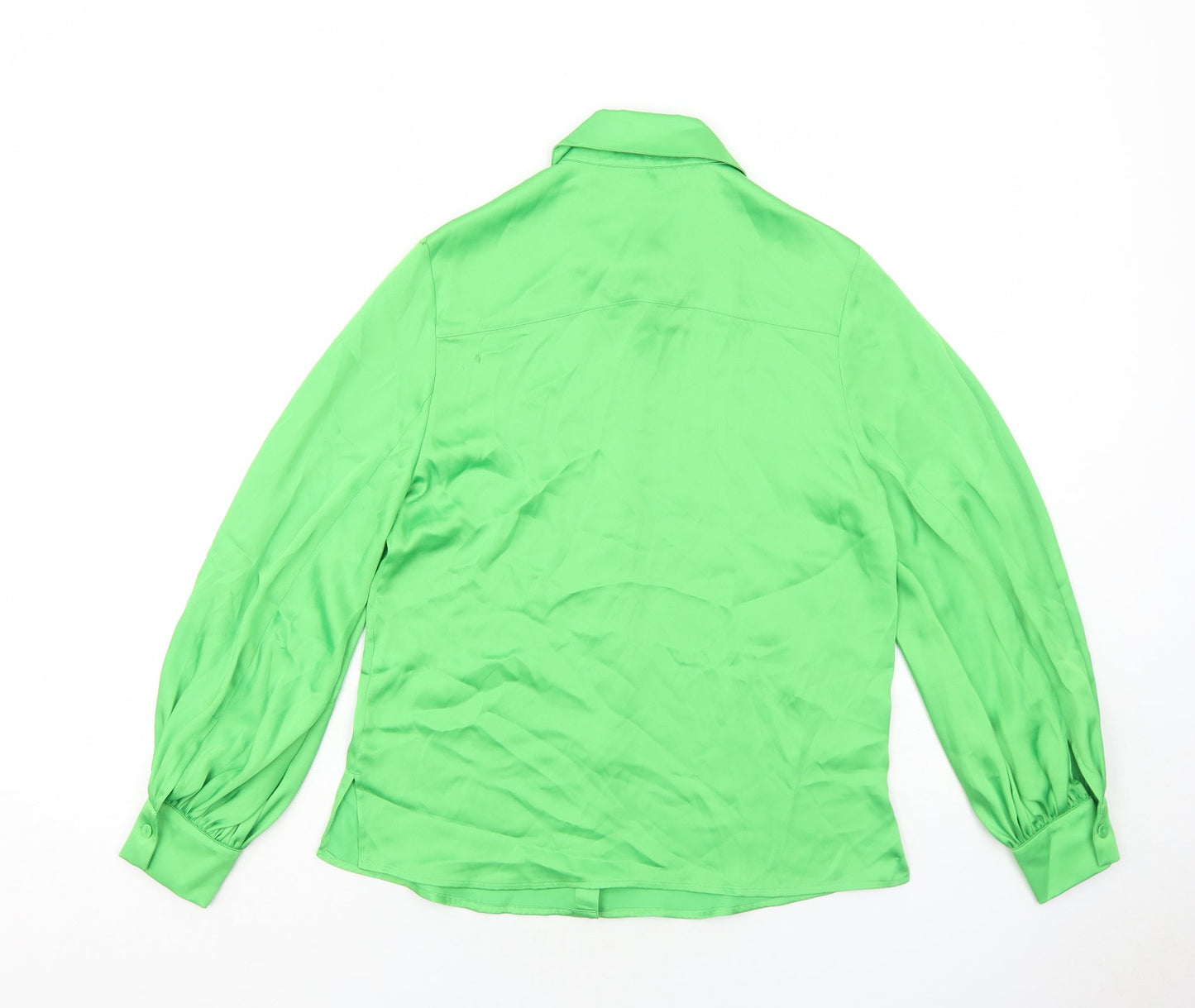 Womens UK Size 6 Marks and Spencer Green Basic Button-Up