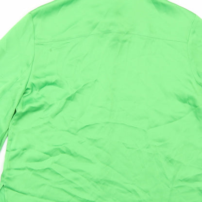 Womens UK Size 6 Marks and Spencer Green Basic Button-Up