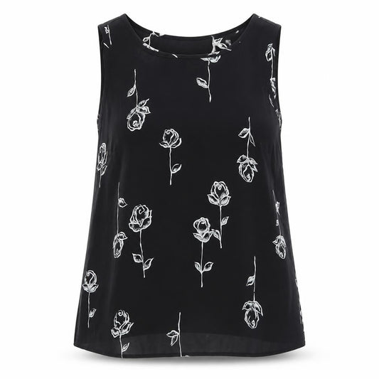 Womens UK Size 12 C&A Black Basic Tank