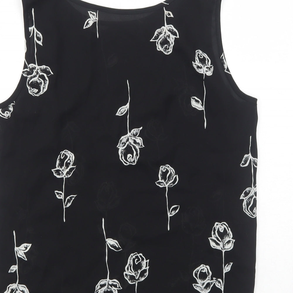 Womens UK Size 12 C&A Black Basic Tank