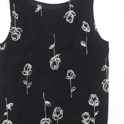 Womens UK Size 12 C&A Black Basic Tank
