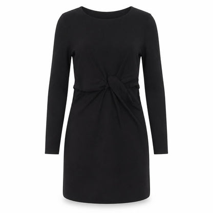 TFNC Womens Black Polyester A-Line Size S Round Neck Pullover