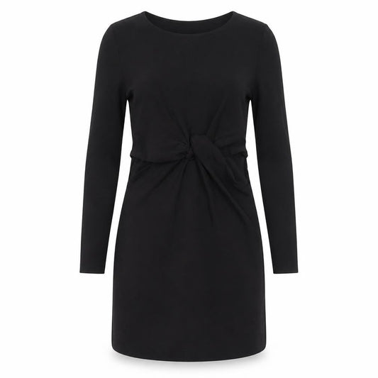 TFNC Womens Black Polyester A-Line Size S Round Neck Pullover