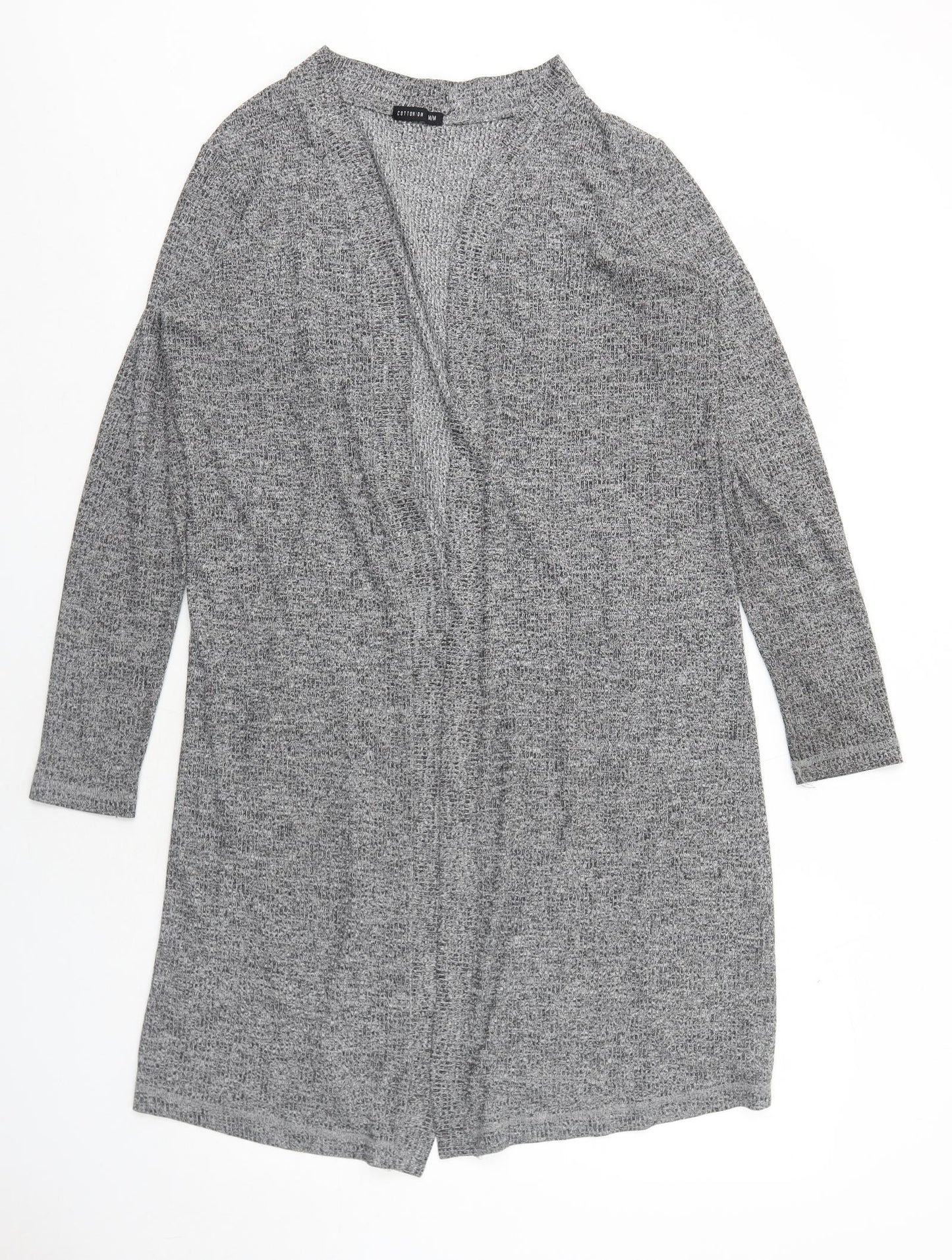 Cotton On Womens Grey V-Neck Polyester Cardigan Jumper Size M