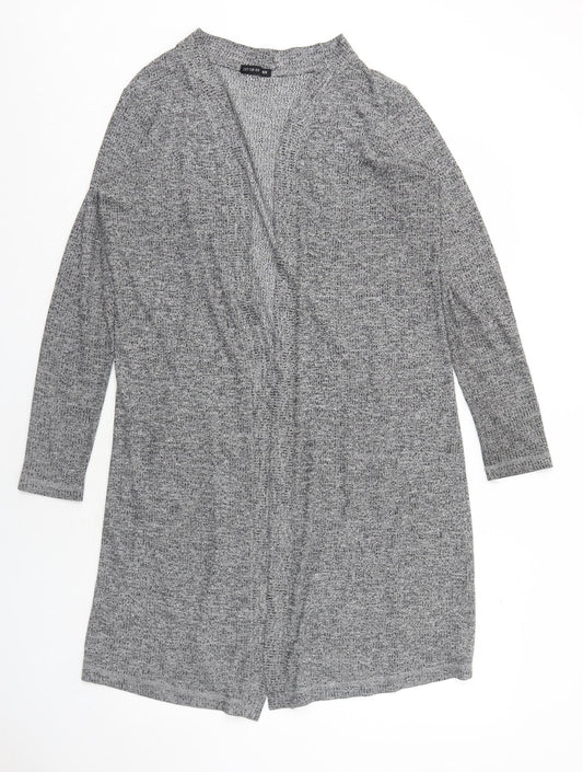 Cotton On Womens Grey V-Neck Polyester Cardigan Jumper Size M