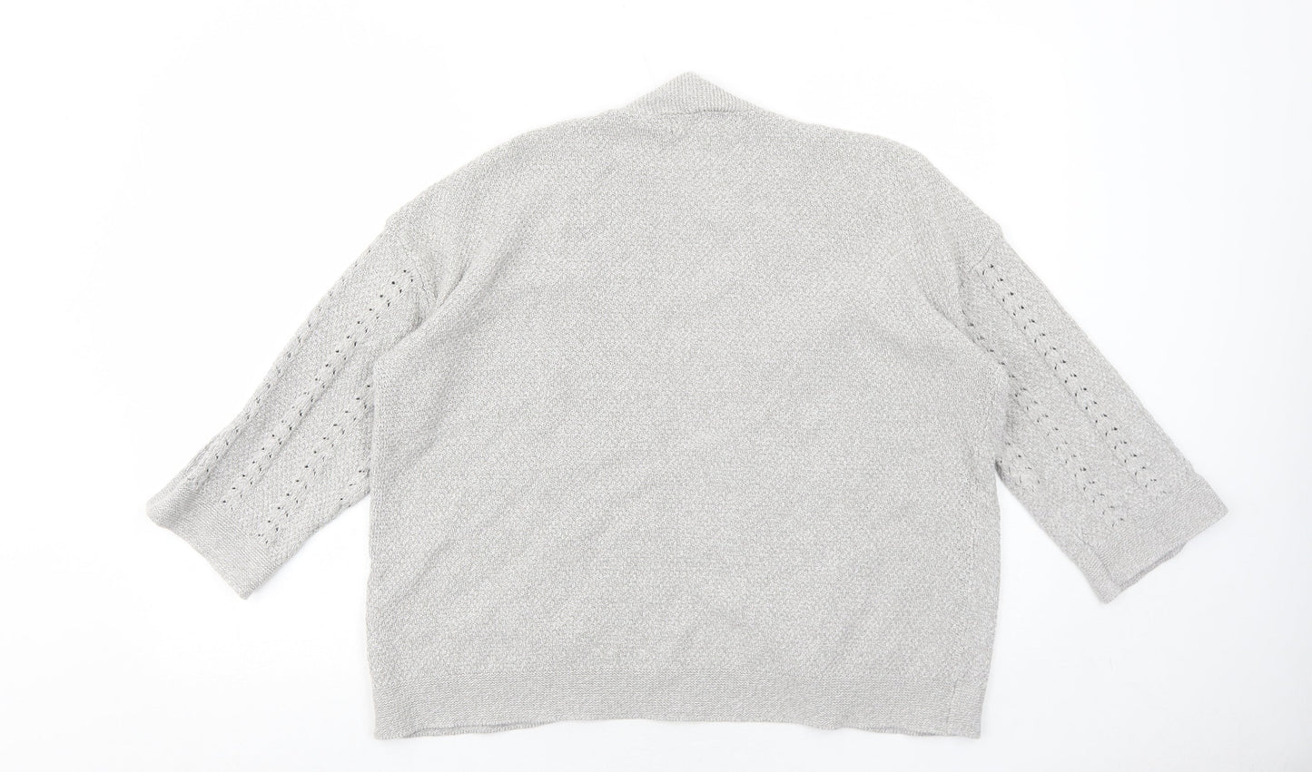Womens UK Size 18 EWM Grey Cardigan Jumper