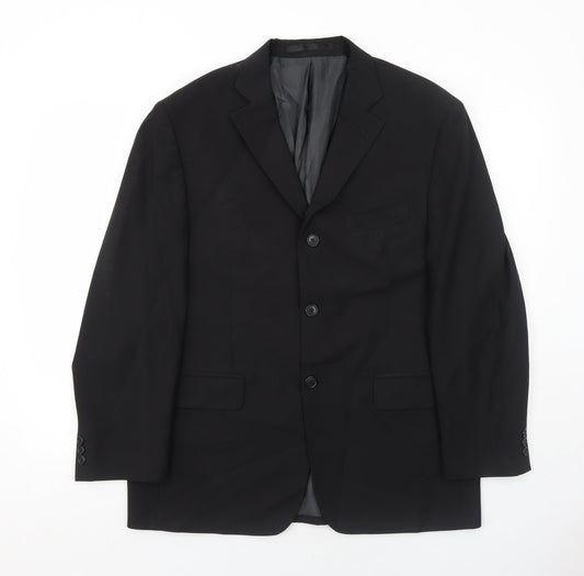 Mens UK Size 40 Marks and Spencer Regular Black Suit Jacket