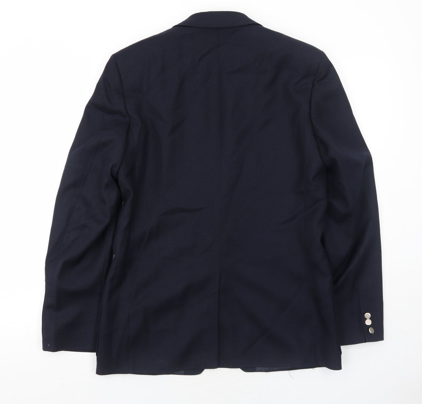 Chas Macintosh Mens Blue Wool Jacket Blazer Size 38 Regular