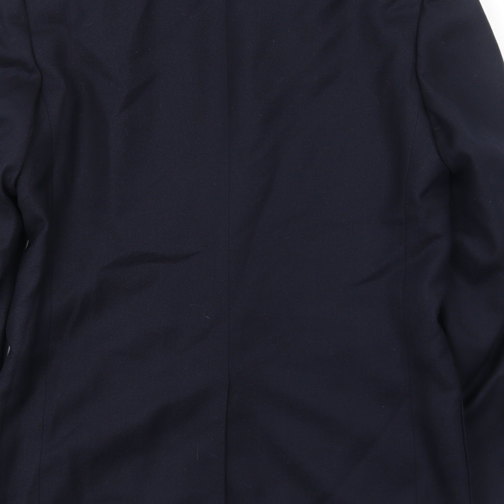 Chas Macintosh Mens Blue Wool Jacket Blazer Size 38 Regular