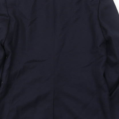 Chas Macintosh Mens Blue Wool Jacket Blazer Size 38 Regular