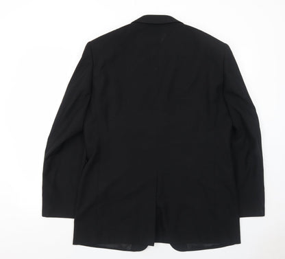 Rice Mens Black Polyester Jacket Suit Jacket Size 42 Regular