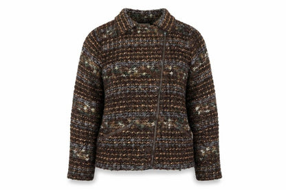 Womens UK Size XL Gharani Strok Brown Jacket