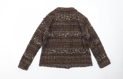 Womens UK Size XL Gharani Strok Brown Jacket