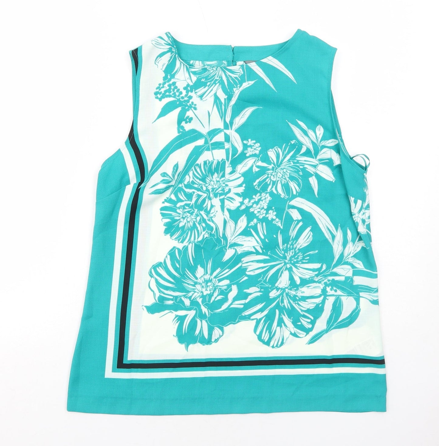 Womens UK Size 10 Principles Green Basic Tank