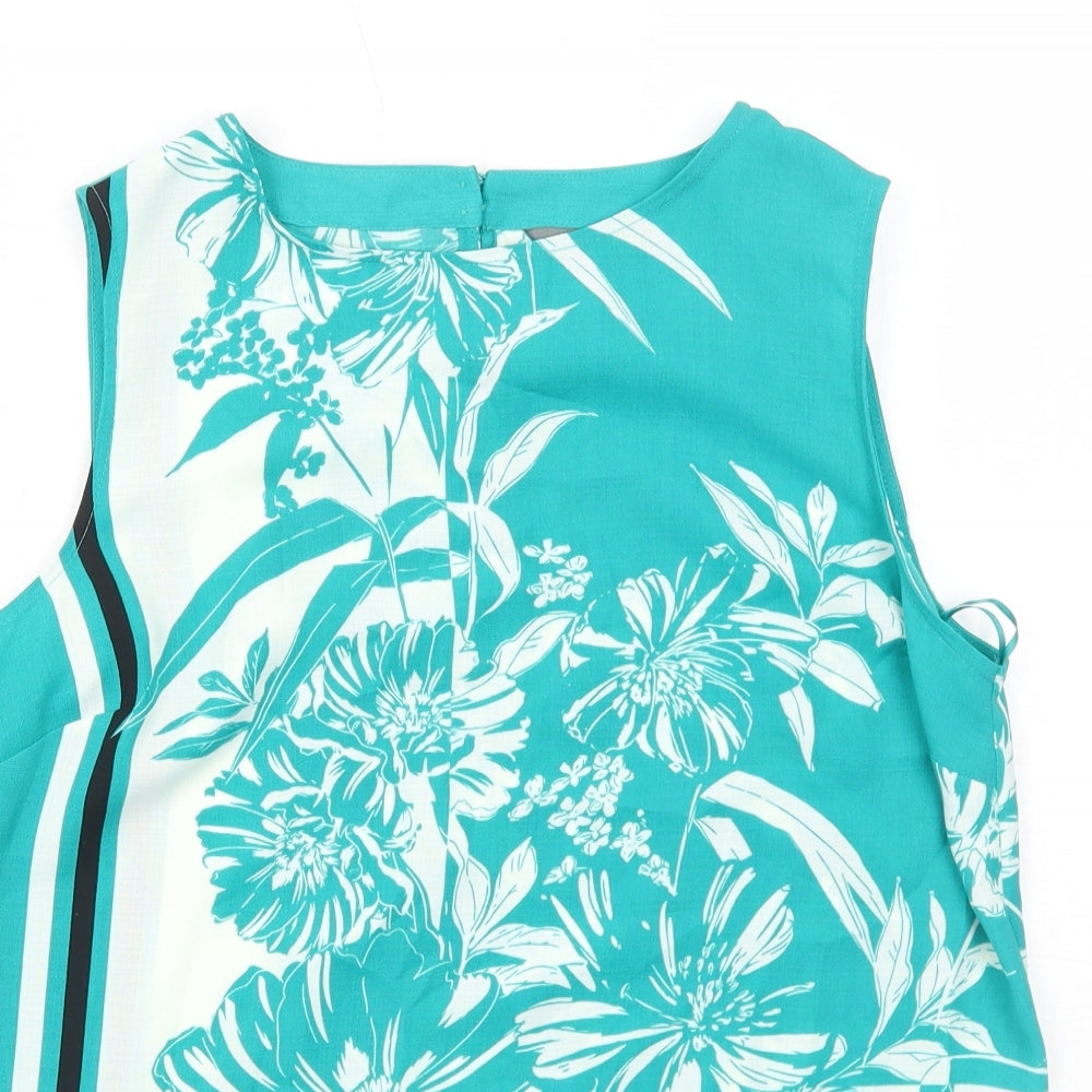 Womens UK Size 10 Principles Green Basic Tank