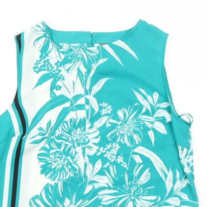 Womens UK Size 10 Principles Green Basic Tank