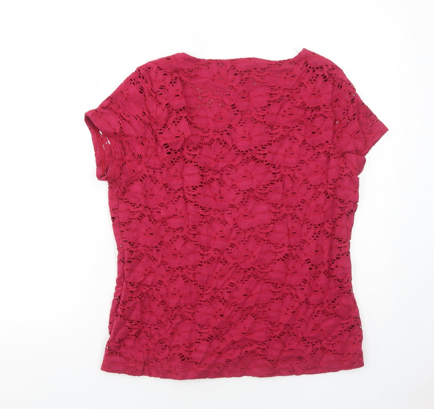 Womens UK Size XL Planet Red Basic T-Shirt